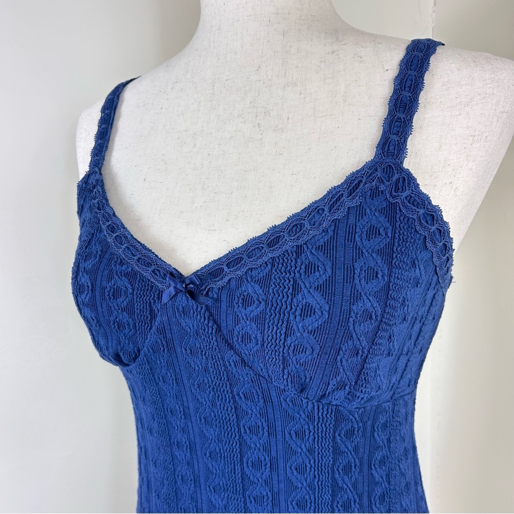 No Boundaries Womens Small Babydoll Lace Dress Coquette Y2K Midi Body Con